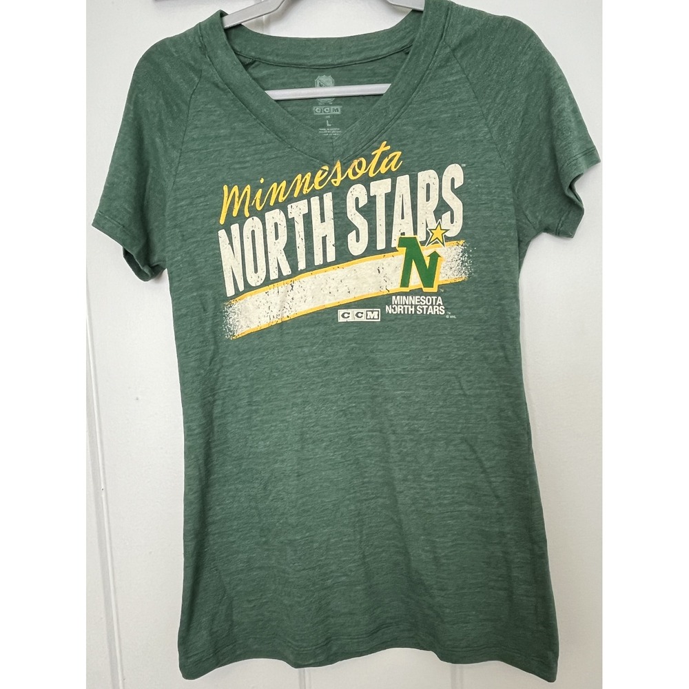 Minnesota North Stars Hockey CCM T-Shirt Women L